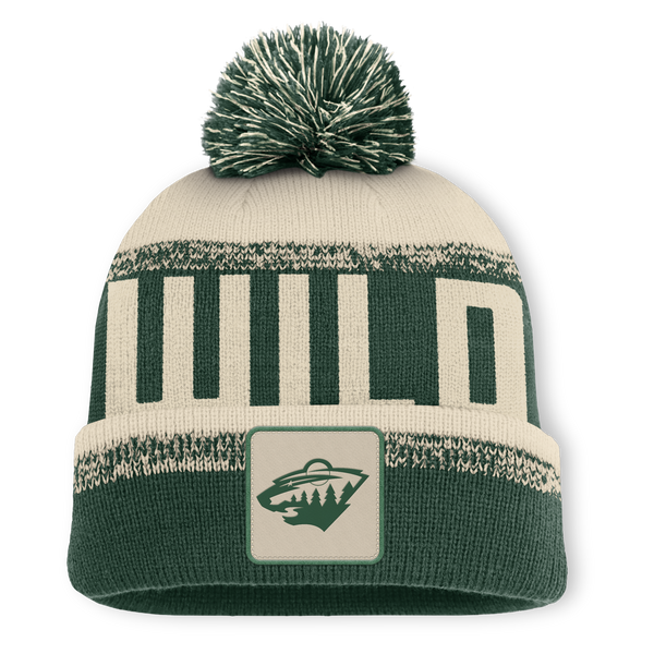 Fanatics NHL Thrive Cuffed Pom Beanie Minnesota Wild Dark Green/Natural