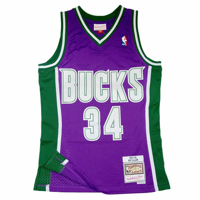 Koszulka Mitchell & Ness Milwaukee Bucks #34 Ray Allen Swingman Jersey fioletowa
