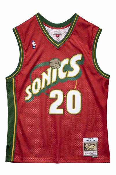 Koszulka Mitchell & Ness Seattle Supersonics #20 Gary Payton Swingman Jersey czerwona