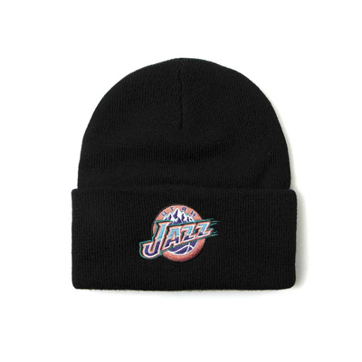 Czapka zimowa Mitchell & Ness Utah Jazz czarna Team Logo Cuff Knit