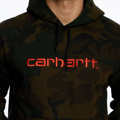 Carhartt WIP Hooded Division Sweat camo evergreen/black orange