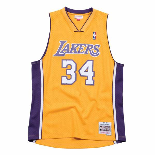 Koszulka Mitchell & Ness Los Angeles Lakers #34 Shaquille O'Neal Swingman Jersey żółta (SMJYGS18179)