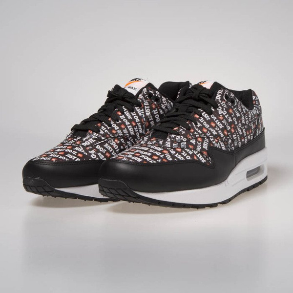 Sneakers buty Nike Air Max 1 Premium black/white-total orange (875844-009)