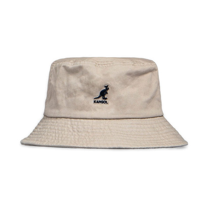 Kapelusz Kangol Washed Bucket beżowy