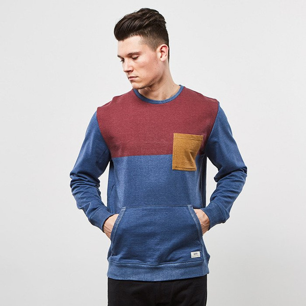 Vans bluza sweatshirt crewneck Muir blue / burgundy VN-0UOWE54