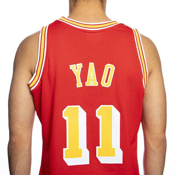 Mitchell & Ness Houston Rockets #11 Yao Ming university red Swingman Jersey