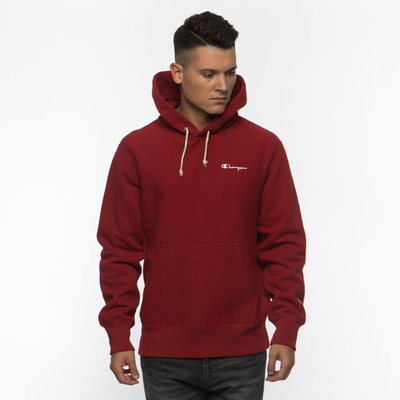 Champion Sweatshirt Small Script Logo Reverse Weave Hoodie red