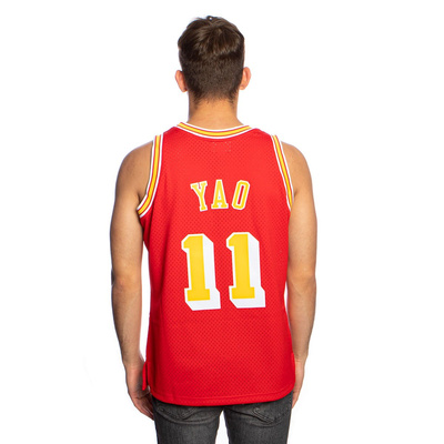 Mitchell & Ness Houston Rockets #11 Yao Ming university red Swingman Jersey