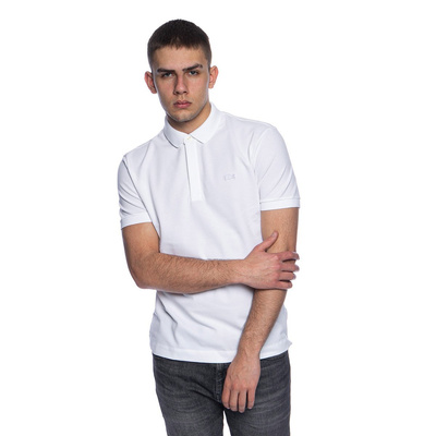 Lacoste Men's Paris Polo Shirt Regular Fit Stretch Cotton Pique white