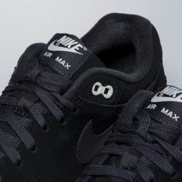 Sneakers buty Nike Air Max 1 Premium black/oil grey-university red (875844-007)