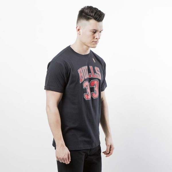 Koszulka Mitchell & Ness Chicago Bulls #33 Scottie Pippen T-shirt black Name & Number Traditional