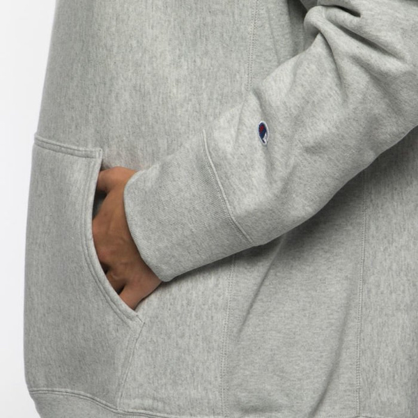 Bluza Champion Sweatshirt Reverse Weave Oversized Hoodie light grey heather/black