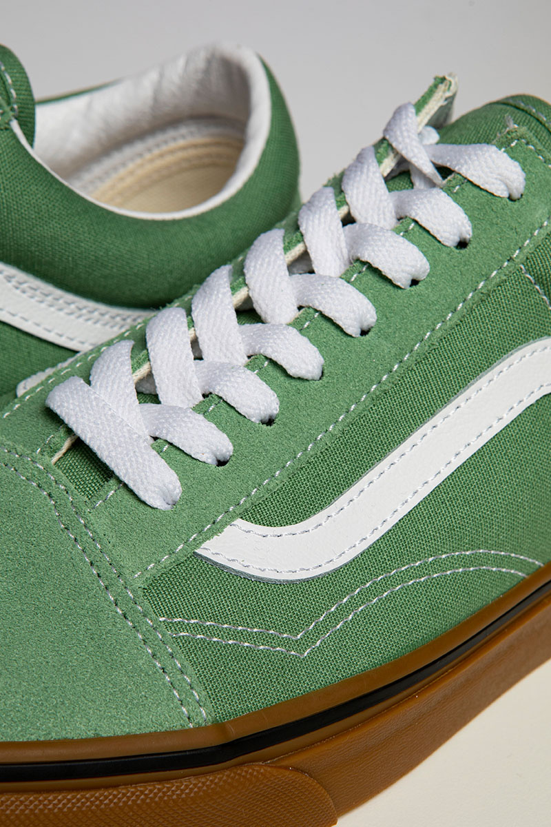 Skool Shoes Vans Old Skool Gum Sole Green Sneakers Shoes Vans Old