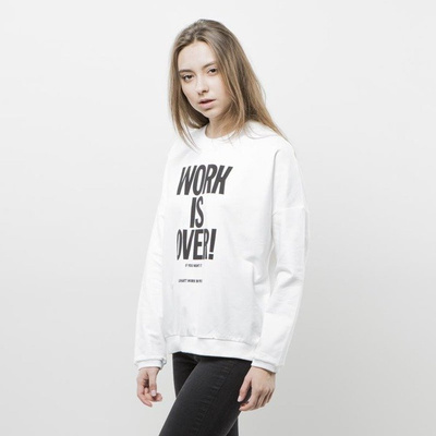 Crewneck Carhartt WIP W' Ellery Work Is Over Sweat white / black WMNS