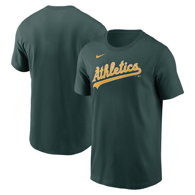 Koszulka Nike Men's Fuse Wordmark Cotton Tee Oakland Athletics pro green