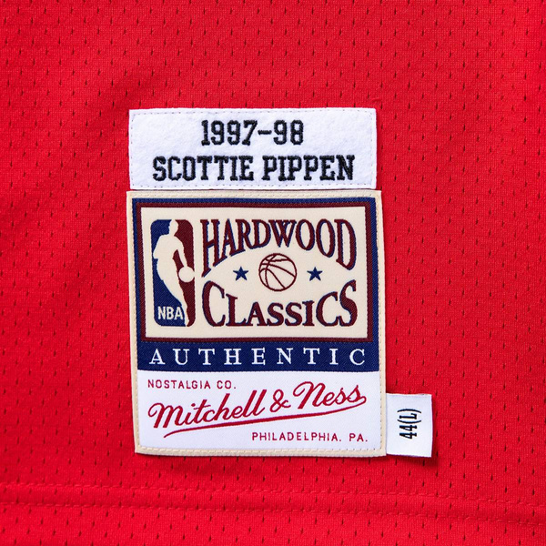 Jersey Mitchell & Ness Chicago Bulls #33 Scottie Pippen Authentic Road Finals Jersey red