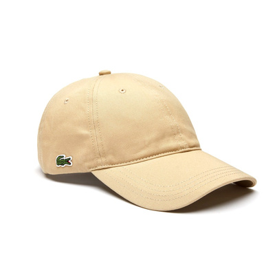 Lacoste Men's Contrast Strap Cotton Cap beige