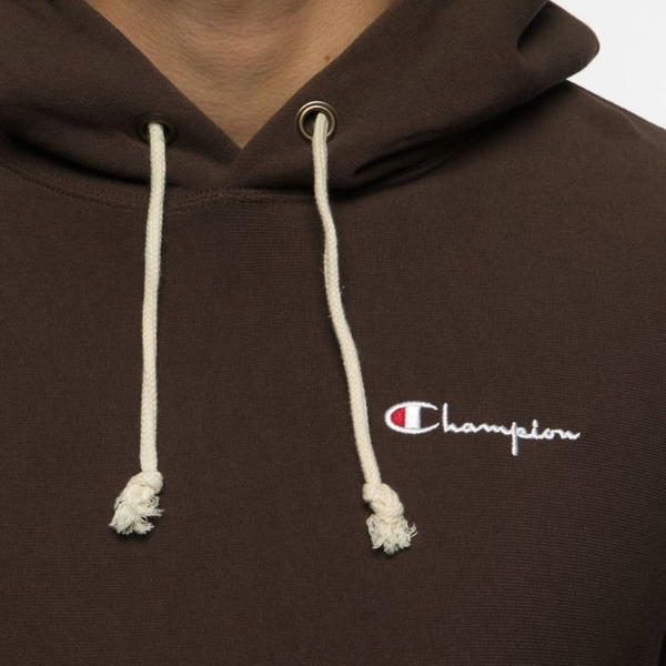 Bluza Champion Small Script Logo Reverse Weave Hoodie brown