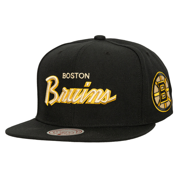Czapka Mitchell & Ness NHL Cream Script Snapback Boston Bruins black