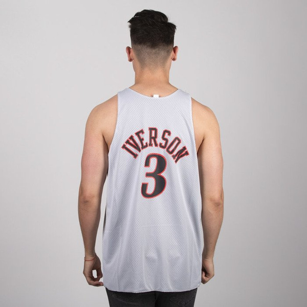 Mitchell & Ness Tank Top Philadelphia 76ers #3 Allen Iverson black / white NBA Reversible Mesh Tank