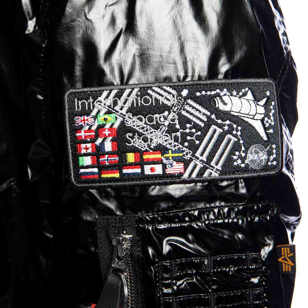 Kurtka Alpha Industries Bomber MA-1 LW Hooded NASA Jacket czarna