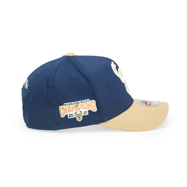 Czapka Mitchell & Ness NBA Sand Storm Classic Red Milwaukee Bucks navy sand