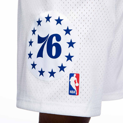 Szorty Mitchell & Ness Philadelphia 76ers białe Swingman Shorts 