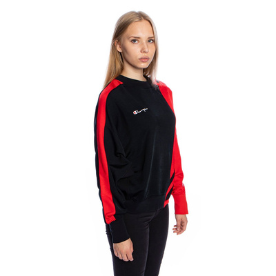 WMNS Sweatshirt Champion Colour Block Popper Cropped Sweatshirt black/red