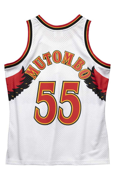 Koszulka Mitchell & Ness Atlanta Hawks #55 Dikembe Mutombo Swingman Jersey biała