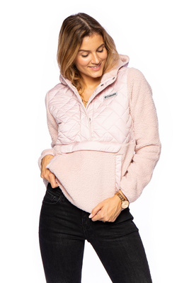 Bluza damska Columbia Sweet View Fleece Hooded Pullover różowa