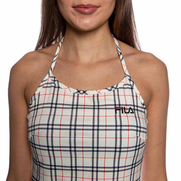 Sukienka Fila Tess Aop Halter Neck Dress ecru
