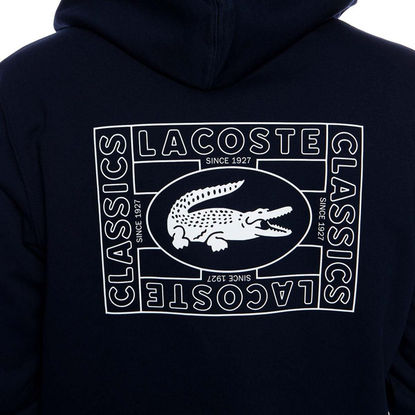 Bluza Lacoste Men's Cotton Fleece Hooded Sweatshirt granatowa