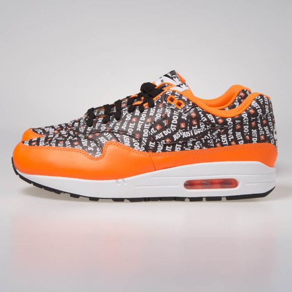 Sneakers buty Nike Air Max 1 Premium black/black-total orange-white (875844-008)