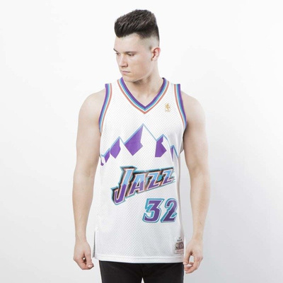 Koszulka Mitchell & Ness Utah Jazz #32 Karl Malone white Swingman Jersey 