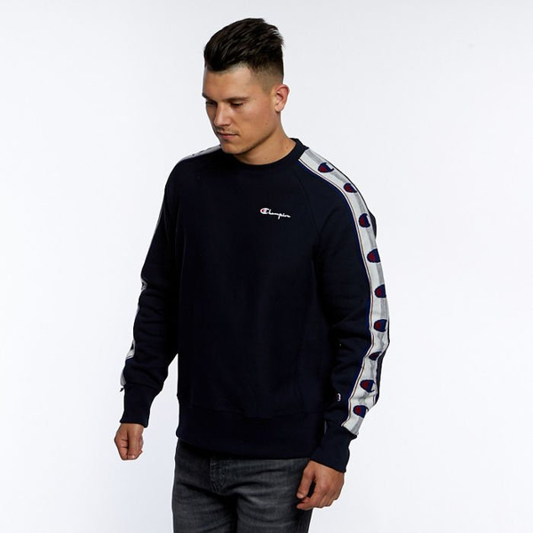 Bluza Champion Script Logo Sleeves Reverse Weave Sweatshirt navy
