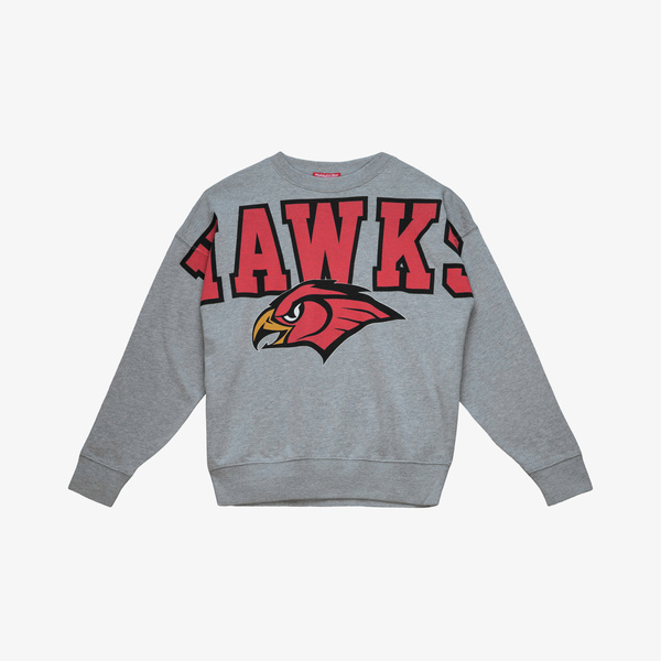 Bluza damska Mitchell & Ness Atlanta Hawks Women's Logo Fleece szara