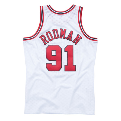 Mitchell & Ness Chicago Bulls #91 Dennis Rodman white Swingman Jersey 
