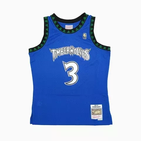 Koszulka Mitchell & Ness Minnesota Timberwolves #3 Stephon Marbury Swingman Jersey niebieska