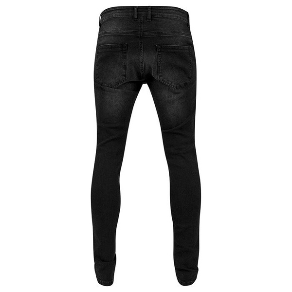 Urban Classics spodnie Slim Fit Biker Jeans black washed TB1436