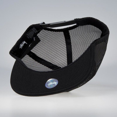 Stussy snapback Full Mesh Trucker Cap black
