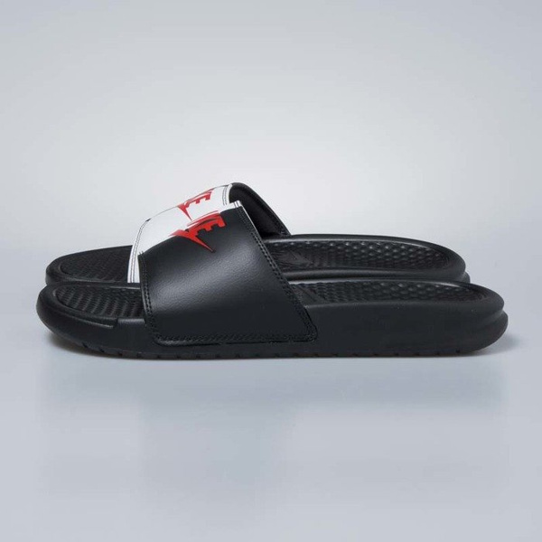 Klapki Nike Benassi JDI black / game red - white 343880-006
