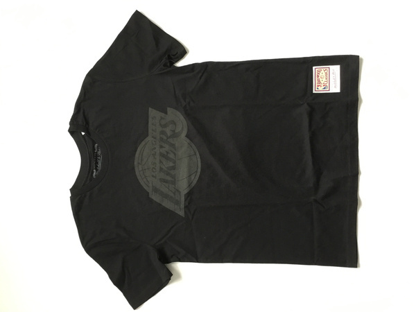 T-shirt Mitchell & Ness Los Angeles Lakers Black Tonal Print Tee black