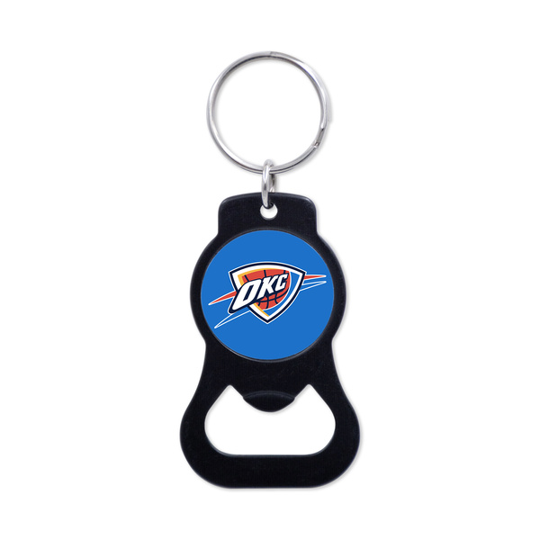 WinCraft NBA Black Bottle Opener Key Ring Oklahoma City Thunder