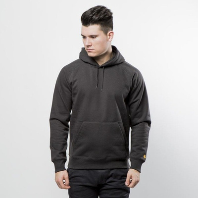 Carhartt WIP Hooded Chase Sweat asphalt / gold