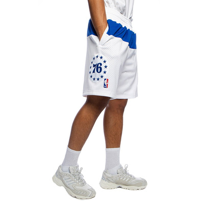 Szorty Mitchell & Ness Philadelphia 76ers białe Swingman Shorts 