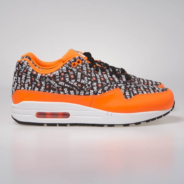 Sneakers buty Nike Air Max 1 Premium black/black-total orange-white (875844-008)