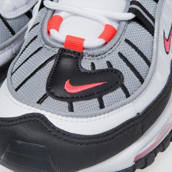 Sneakers buty damskie Nike Air Max 98 white/solar red-dust AH6799-104