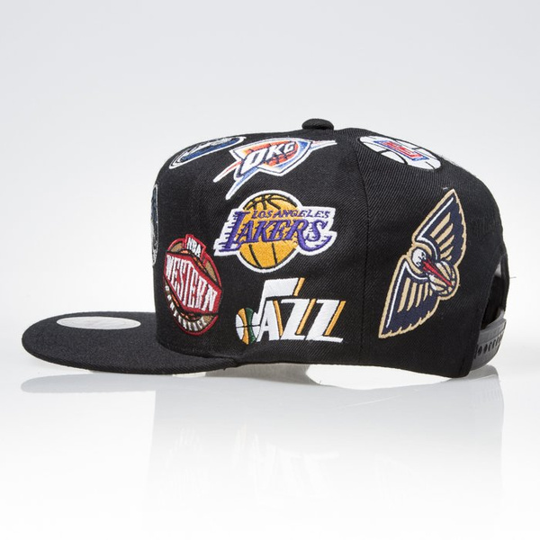 Mitchell & Ness czapka snapback NBA Western black ALL OVER EU879