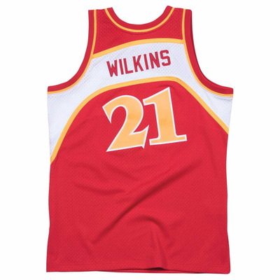 Koszulka Mitchell & Ness Atlanta Hawks #21 Dominique Wilkins Swingman Jersey czerwona