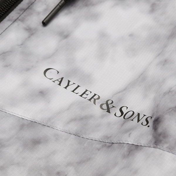 Cayler & Sons kurtka jacket Infinity Windbreaker white marble / black WL-CAY-AW16-AP-02-02